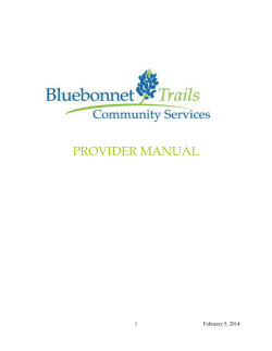 PROVIDER MANUAL  1 February 5, 2014