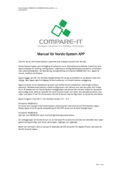 Manual för Nordic-System APP