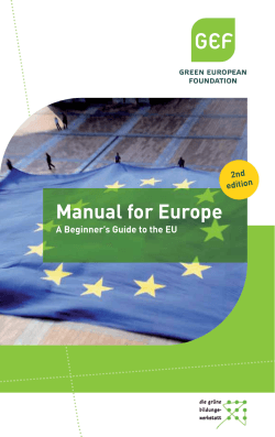 Manual for Europe A Beginner’s Guide to the EU  2nd
