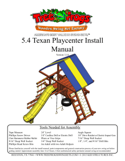 5.4 Texan Playcenter Install Manual Tools Needed for Assembly