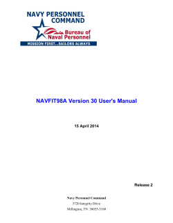 NAVFIT98A Version 30 User's Manual 15 April 2014 Release 2