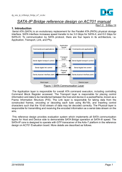 SATA-IP Bridge reference design on AC701 manual 1. Introduction