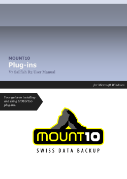 Plug-ins MOUNT10  V7 Sailfish R2 User Manual