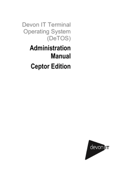 Administration Manual Ceptor Edition Devon IT Terminal