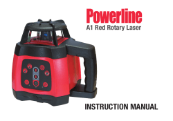 INSTRUCTION MANUAL A1 Red Rotary Laser