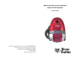 Manual de Instrucciones Aspiradora  URSUS TROTTER URASP-9K 220V 50Hz 2000W