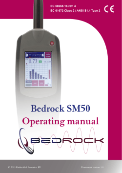 Bedrock SM50 Operating manual IEC 60268-16 rev. 4