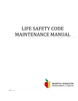 LIFE SAFETY CODE MAINTENANCE MANUAL  1 |