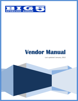 Vendor Manual