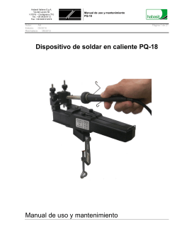 Manual de uso y mantenimiento PQ-18