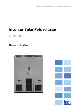 Inversor Solar Fotovoltaico SIW700 Manual do Usuário