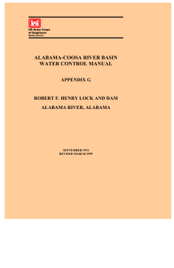 ALABAMA-COOSA RIVER BASIN WATER CONTROL MANUAL APPENDIX G
