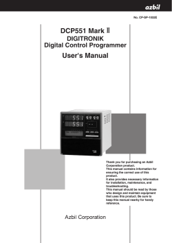 ΙΙ DCP551 Mark User's Manual DIGITRONIK