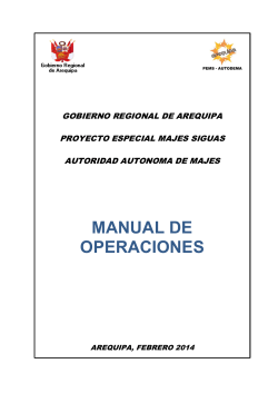 MANUAL DE OPERACIONES GOBIERNO REGIONAL DE AREQUIPA