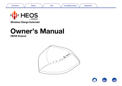Owner’s Manual Wireless Range Extender HEOS Extend Appendix