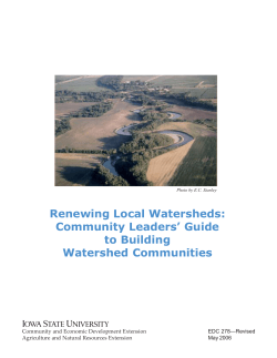 Renewing Local Watersheds: Community Leaders’ Guide to Building Watershed Communities