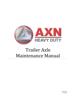 Trailer Axle Maintenance Manual