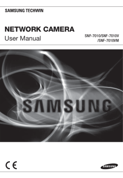 NETWORK CAMERA User Manual SNF-7010/SNF-7010V /SNF-7010VM