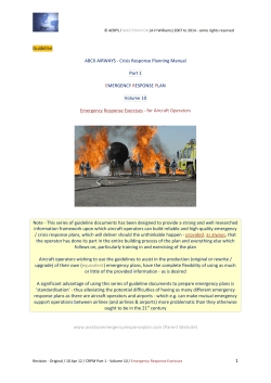 Guideline ABCX AIRWAYS - Crisis Response Planning Manual Part 1