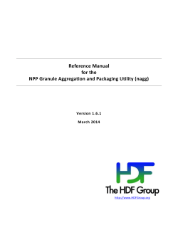 Reference Manual for the NPP Granule Aggregation and Packaging Utility (nagg) Version 1.6.1