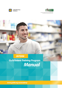 The Pharmacy Guild of Australia’s Intern Training Program