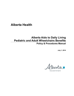 Alberta Health Alberta Aids to Daily Living Pediatric and Adult Wheelchairs Benefits