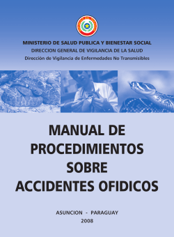 MANUAL DE PROCEDIMIENTOS SOBRE ACCIDENTES OFIDICOS