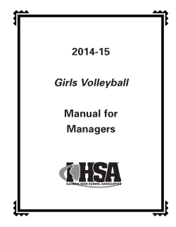 2014-15 Manual for Managers Girls Volleyball