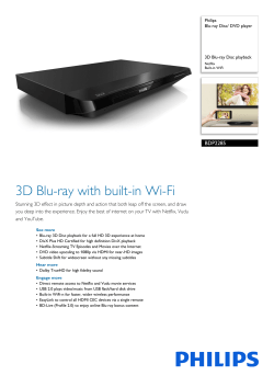 3D Blu-ray with built-in Wi-Fi BDP2285