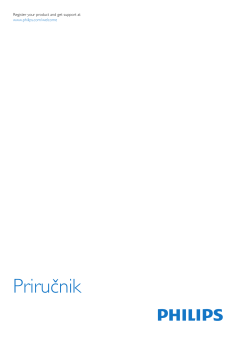 Priručnik Register your product and get support at www.philips.com/welcome