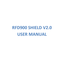 RFD900 SHIELD V2.0 USER MANUAL