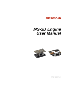 MS-2D Engine User Manual 84-000008 Rev A P/N