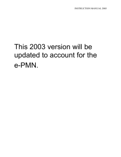 This 2003 version will be updated to account for the e-PMN.