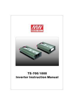 TS-700/1000 Inverter Instruction Manual