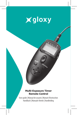 Multi-Exposure Timer Remote Control Handbuch | Manuale Utente | Handleiding