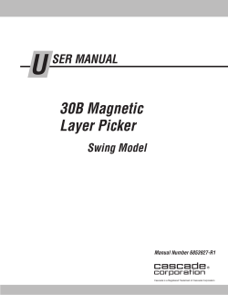 U 30B Magnetic Layer Picker SER MANUAL