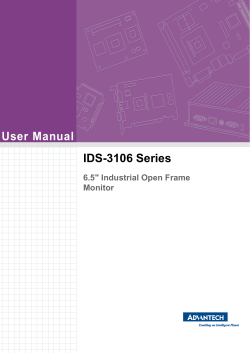 User Manual IDS-3106 Series 6.5&#34; Industrial Open Frame Monitor