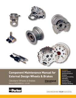 Component Maintenance Manual for External Design Wheels &amp; Brakes Manual AWBCMM0001-12/USA