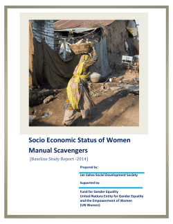 Socio Economic Status of Women Manual Scavengers [Baseline Study Report -2014]