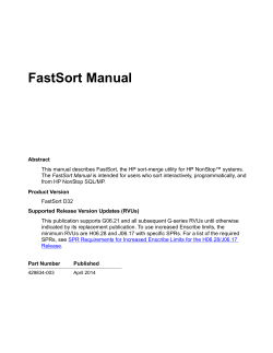 FastSort Manual