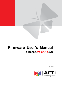 ’s  Manual Firmware  User A1D-500-