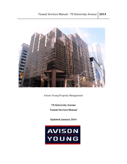 2014  Avison Young Property Management 70 University Avenue