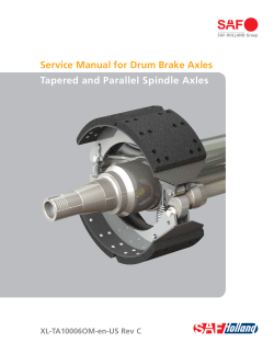 Tapered and Parallel Spindle Axles Service Manual for Drum Brake Axles
