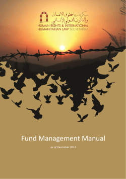 Fund Management Manual  as of