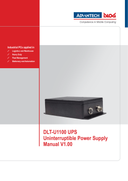 DLT-U1100 UPS Uninterruptible Power Supply Manual V1.00 Industrial PCs applied in