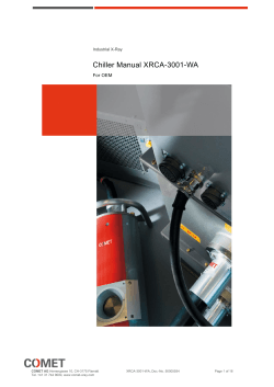 Chiller Manual XRCA-3001-WA For OEM Industrial X-Ray