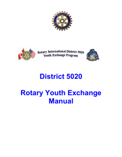 District 5020  Rotary Youth Exchange Manual