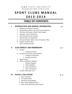S P O R T   C L U... 2 0 1 3 - 2 0 1 4 I.