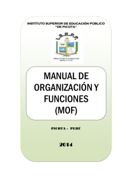 MANUAL DE ORGANIZACIÓN Y FUNCIONES (MOF)