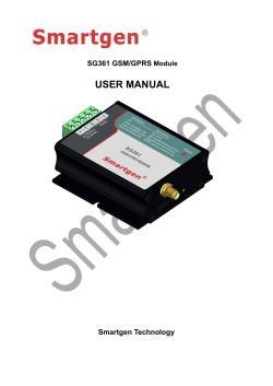 USER MANUAL SG361 GSM/GPRS Smartgen Technology